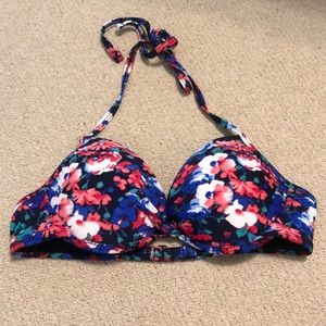 Push up flower bikini top